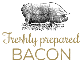 Freshly prepared bacon